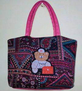 Cute Teddy Bear Print Handbag