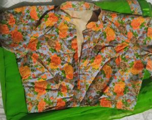 Vintage Floral Print Blouse