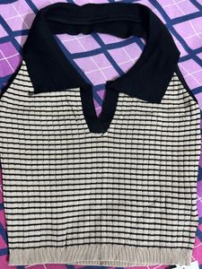 Striped Halter neck crop top - Urbanic London