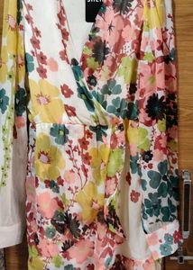 Floral Print Wrap Dress
