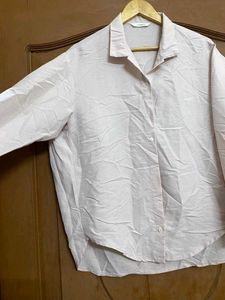 Pink Oversized Button-Up Shirt