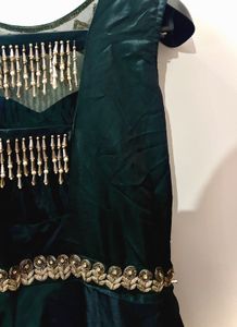 Elegant Emerald Green Embellished gown