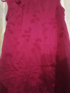 Red Chinese Cheongsam Dress Top