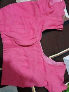 Pink Embroidered Saree