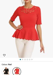 Vibrant Red Fit &amp; Flare Dress