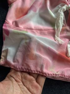 Pink Tie-Dye Off-Shoulder Crop Top
