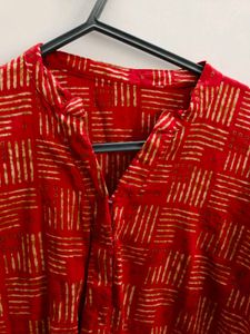Red Ethnic Kurta