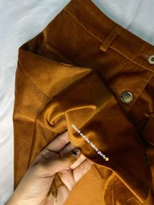 Brown Button-Down Mini Skirt