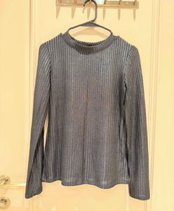 M&S shimmery ribbed top