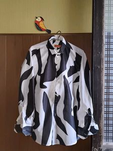 szn mixed fabric shirt