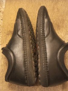 Men's Black Casual Leather Shoes Slip-on