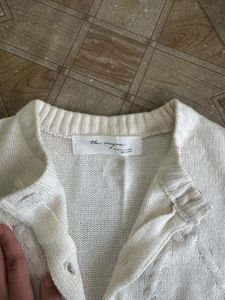 Beaded Off-White Cardigan