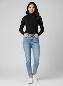 Black Turtleneck Long Sleeve Top