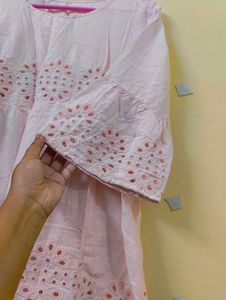 Pink Embroidered Top