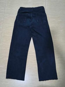 Dark Wash Black Wide Jeans