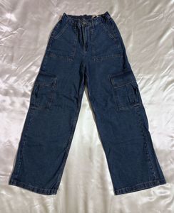 Zudio Blue Denim Cargo Jeans