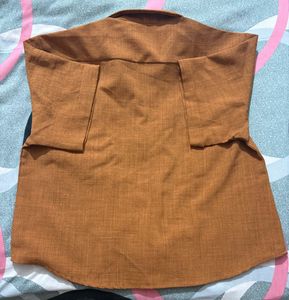 Orange Button-Up Shirt