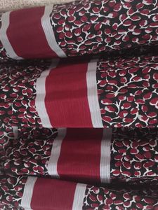 Vintage Burgundy Abstract Print Maxi Dress