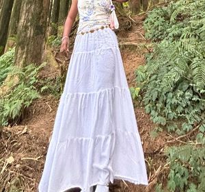 White Flowy Skirt