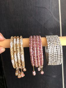 Diamond Bangles With Hanging