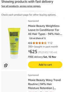 Moxie Leave In Conditioner @40% discoun
