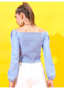 Cute Blue Crop Top