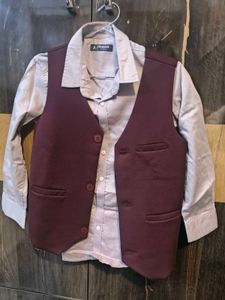 Boys Formal Shirt and Vest Set