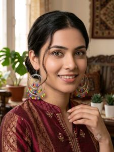 Boho Multicolor Jhumka Earrings