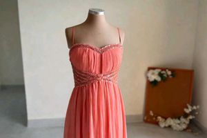 With freebies 🫶 Elegant Coral Evening Gown🎀🌼