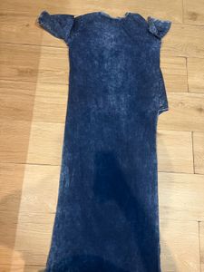 Blue Wash Fishtail Tunic Top
