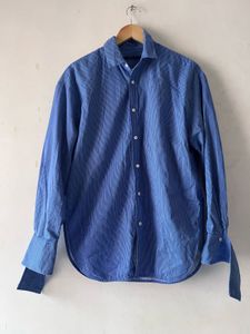 Original Ochirly Blue & White Striped Shirt
