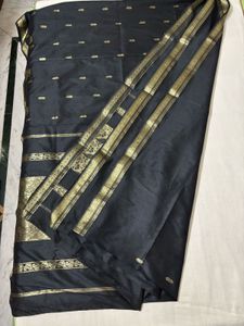 Black &amp; Gold Silk Saree