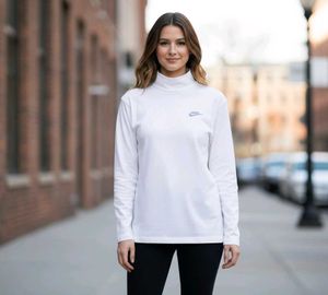 Nike White Turtleneck T-Shirt