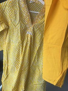 Yellow Striped Kurta
