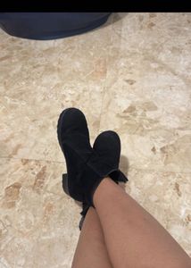 Black Suede Ankle Boots