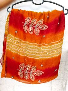 Embellished Bandhani Saree
