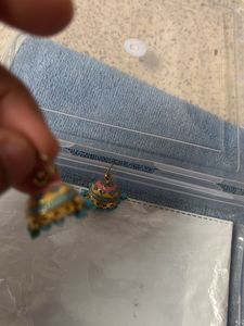 Pretty Boho powder blue Jhumka Earrings