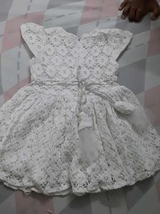 Elegant White Lace Dress for Girls
