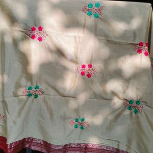 Embroidered Silk Saree