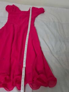 Beautiful Pink Sequined Ethnic Gown for Girls