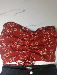 JDY by ONLY Co-ord skirt  with red top