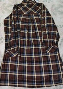 Women long checkered Top