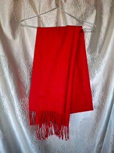 Red Fringe Scarf