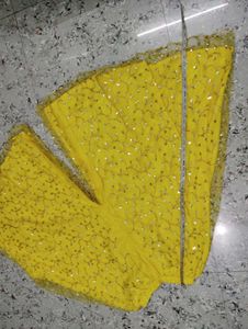 Sparkling Yellow Sharara Set