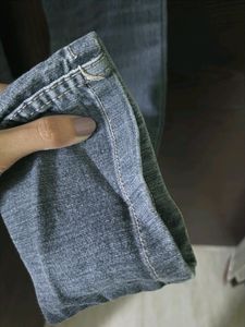 Grey Straight Fit Jeans for Women