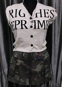 olive mini skirt