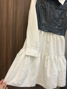 URBANIC Black &amp; White Tiered Dress