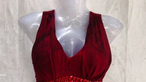 Stunning Ruched Red Party Dress