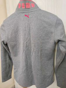 Puma Grey Long Sleeve Polo Shirt
