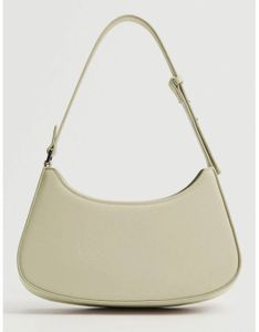 Mango Sea Green Baguette Shoulder Bag